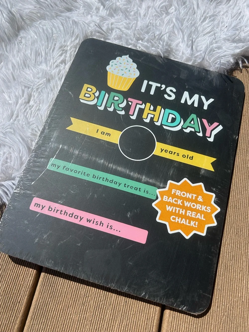 🩶5/$30 It's My Birthday Chalkboard Sign Reusable Photo Prop NEW